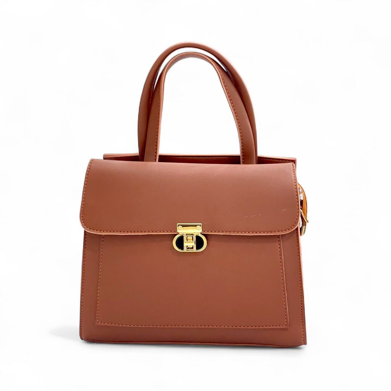 The Brown Executive Clasp Satchel – with a free gift - Sheen by Shakila