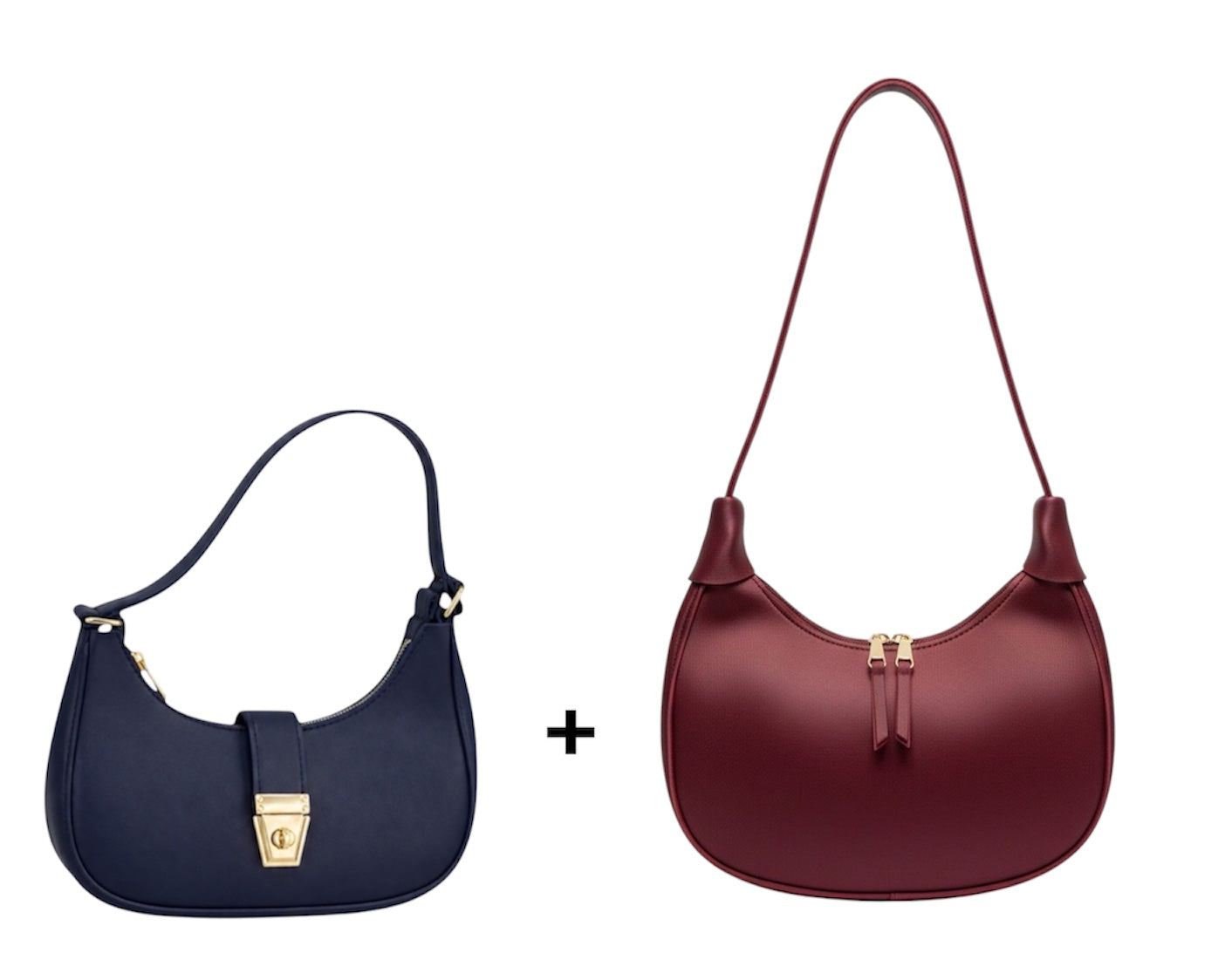 Bundle of 2 Trendy Hobo Moon Bags