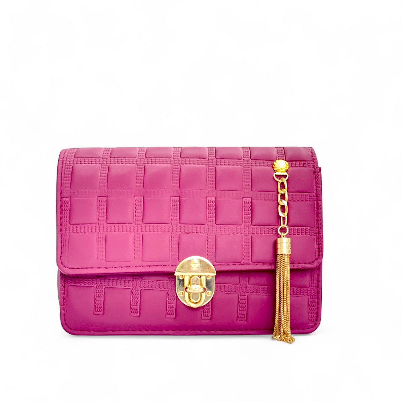 Mehroon kickza Shoulder and Crossbody Bag with Gold Chain & Tassel – With a Gift