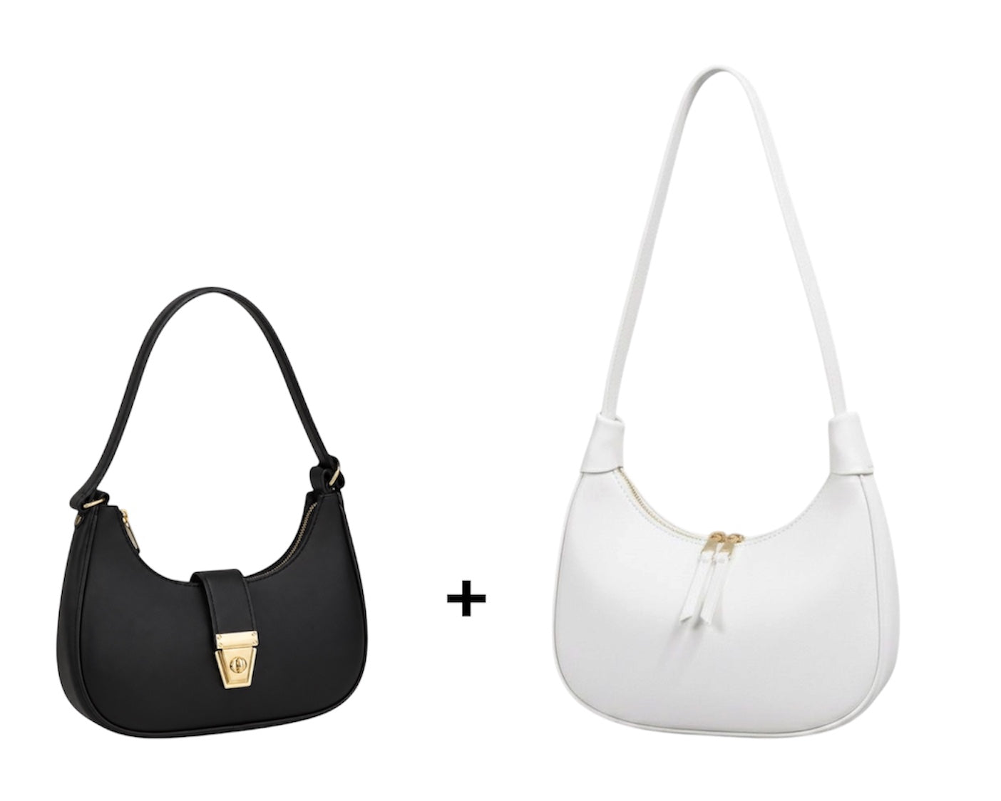 Bundle of 2 Trendy Hobo Moon Bags