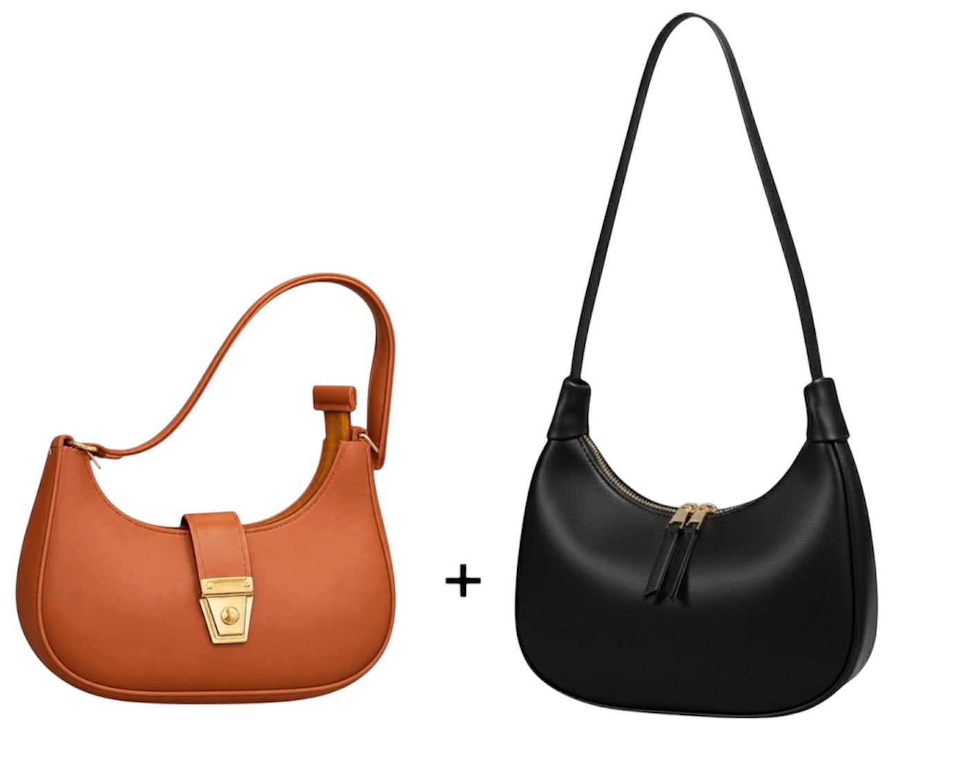 Bundle of 2 Trendy Hobo Moon Bags