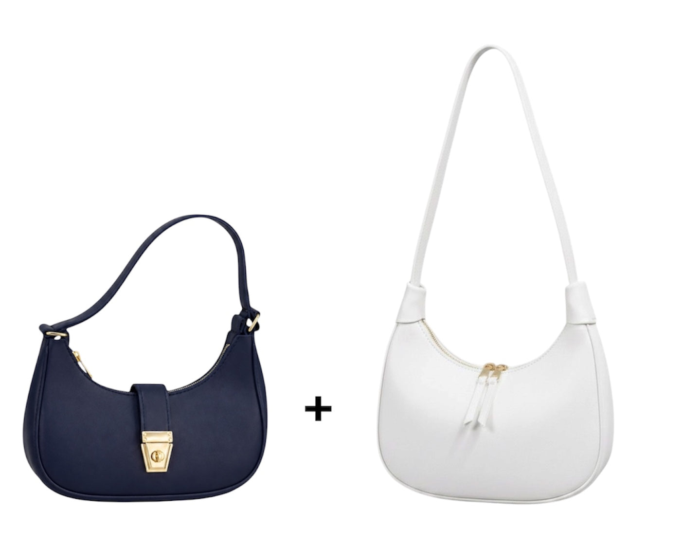 Bundle of 2 Trendy Hobo Moon Bags
