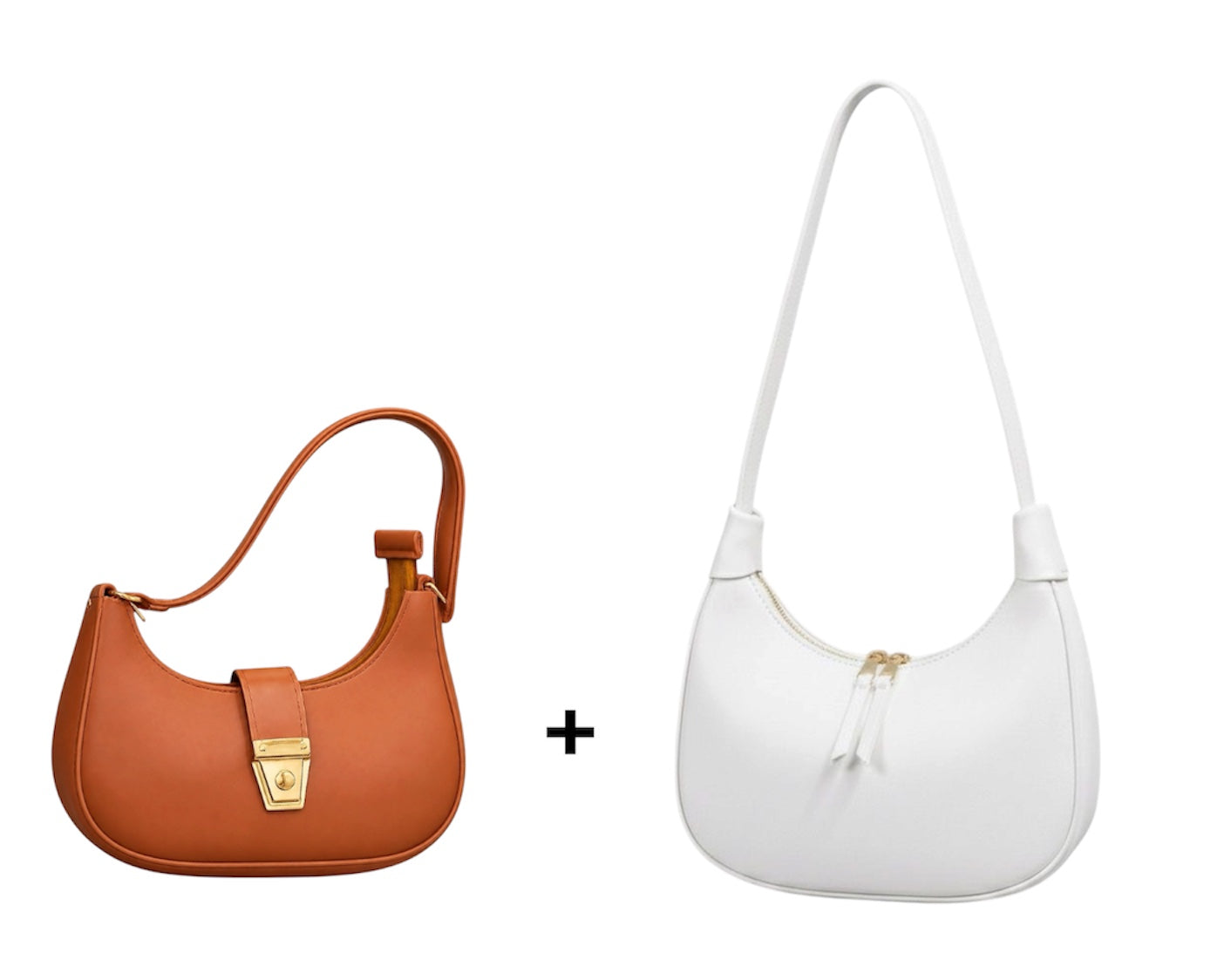 Bundle of 2 Trendy Hobo Moon Bags