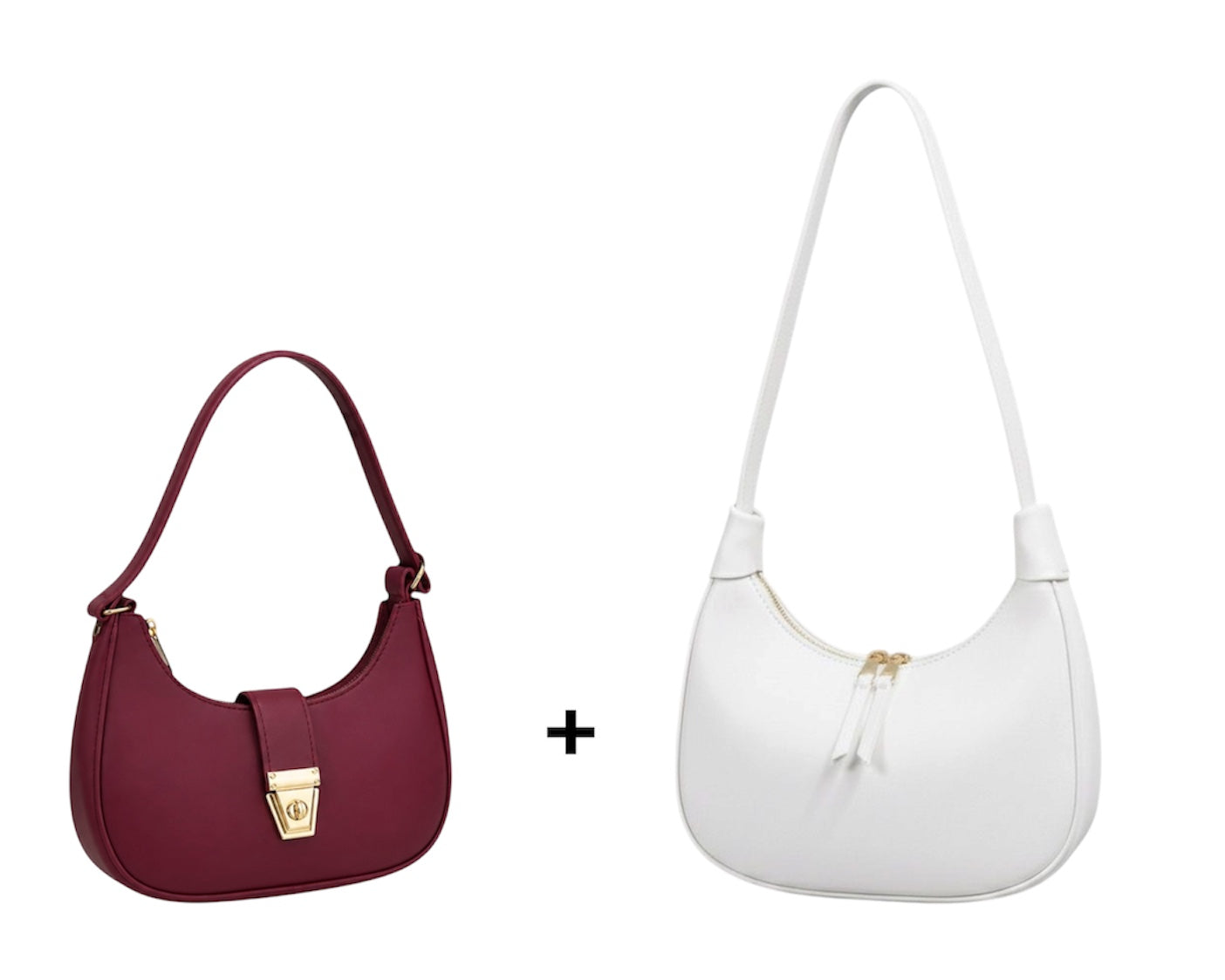Bundle of 2 Trendy Hobo Moon Bags