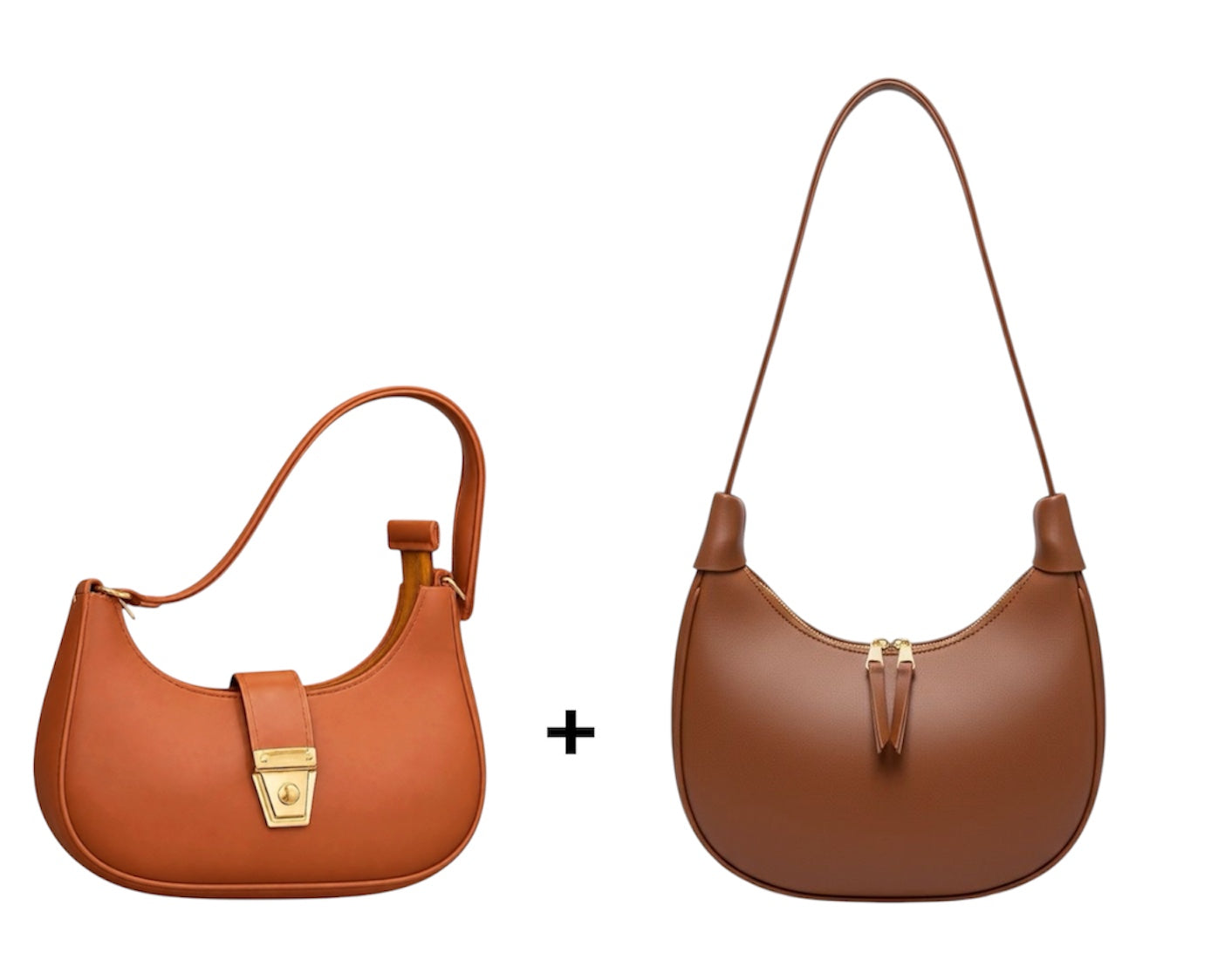 Bundle of 2 Trendy Hobo Moon Bags