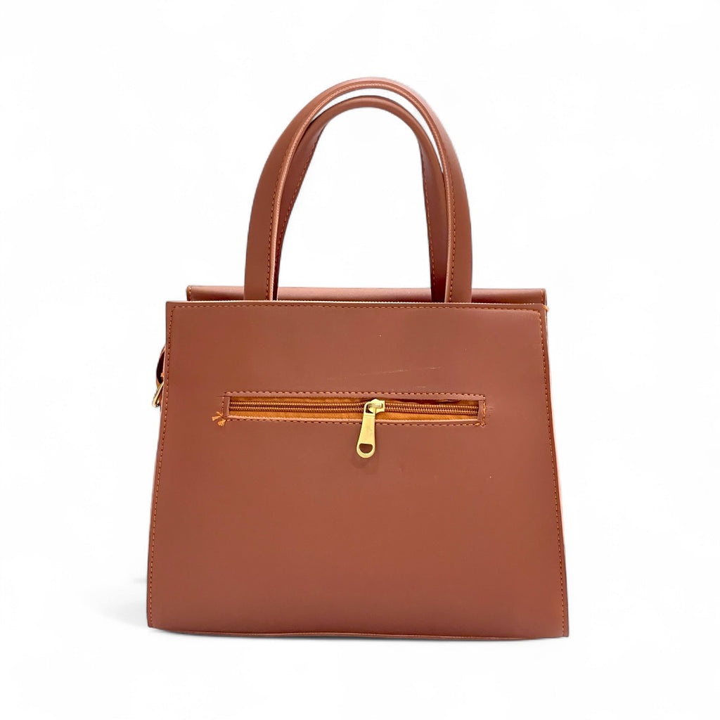 The Brown Executive Clasp Satchel – with a free gift - Sheen by Shakila