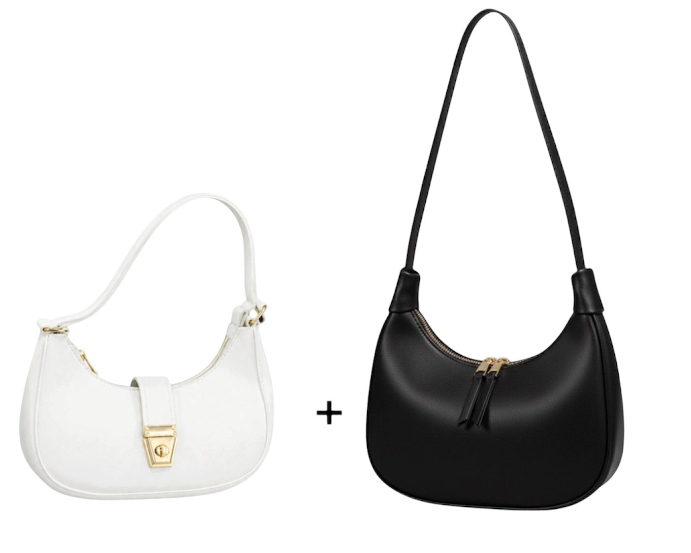 Bundle of 2 Trendy Hobo Moon Bags