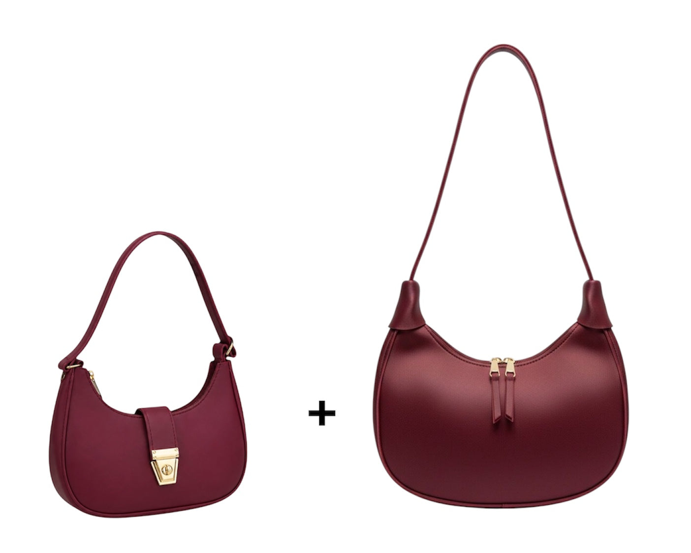 Bundle of 2 Trendy Hobo Moon Bags