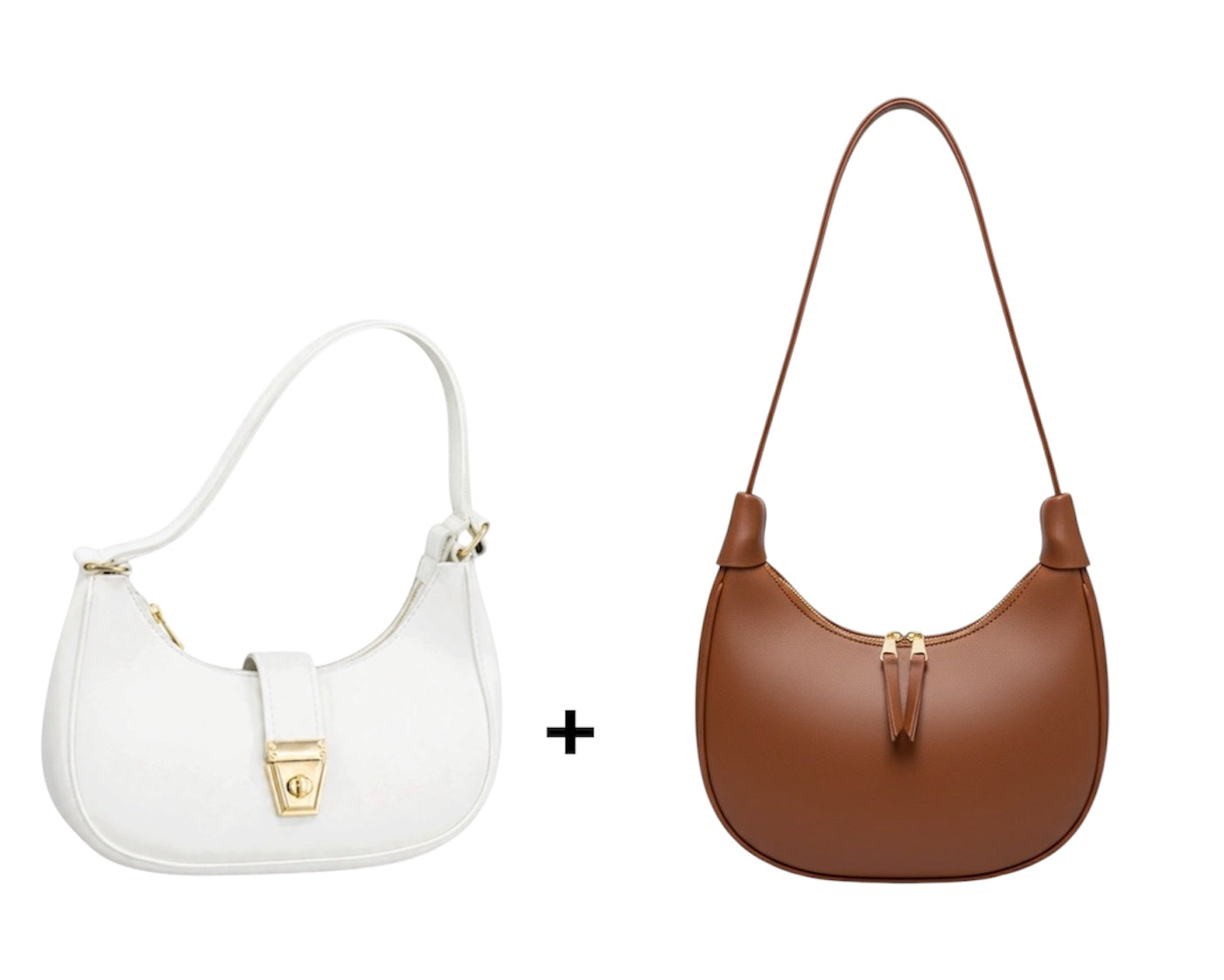 Bundle of 2 Trendy Hobo Moon Bags