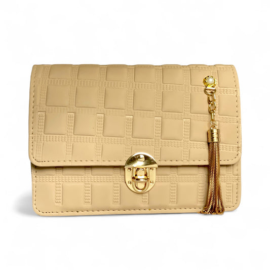 Bage kickza Shoulder and Crossbody Bag with Gold Chain & Tassel – With a Gift