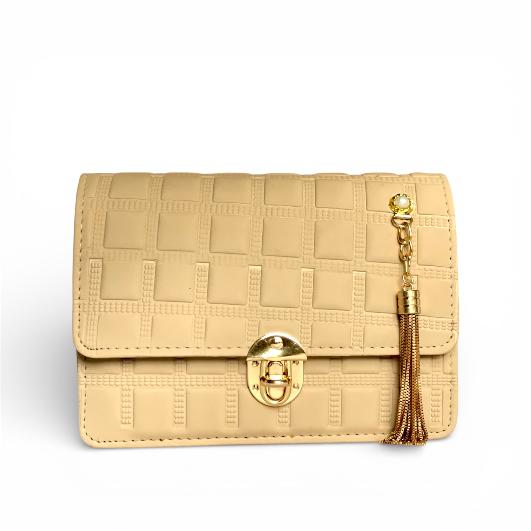 Bage kickza Shoulder and Crossbody Bag with Gold Chain & Tassel – With a Gift