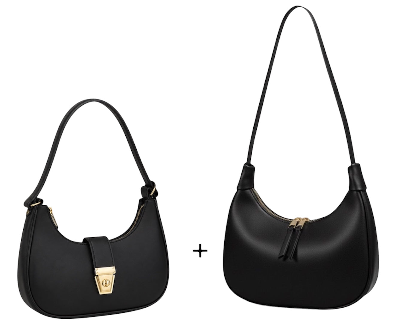 Bundle of 2 Trendy Hobo Moon Bags