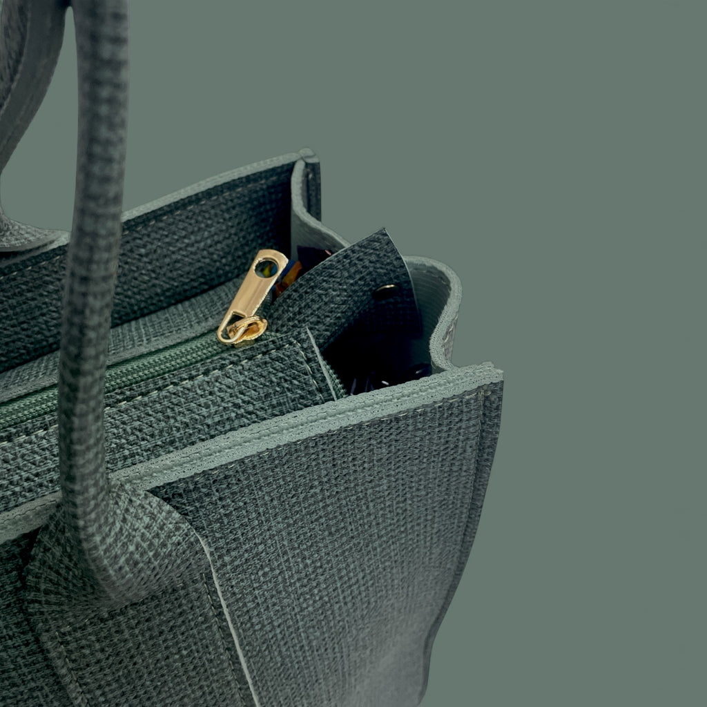 Black Elegant Structured Zipper Tote Bag with Tassel – Women’s Handbag - With Free Gift