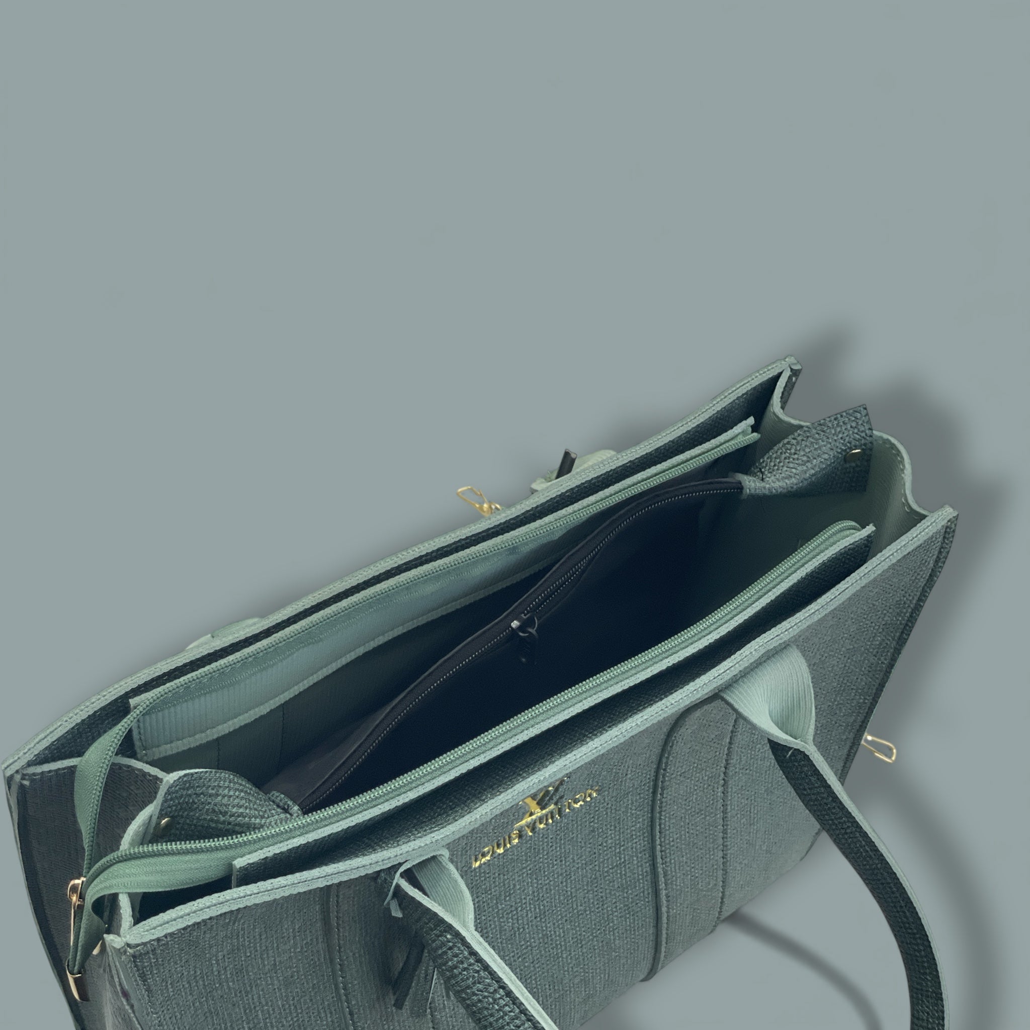 Black Elegant Structured Zipper Tote Bag with Tassel – Women’s Handbag - With Free Gift