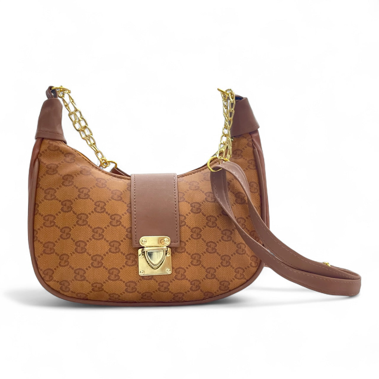 Brown Moon Bag – Elegant Shoulder & Crossbody