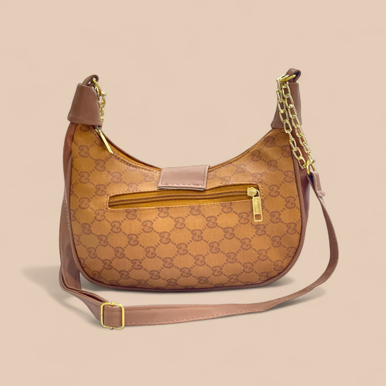 Brown Moon Bag – Elegant Shoulder & Crossbody